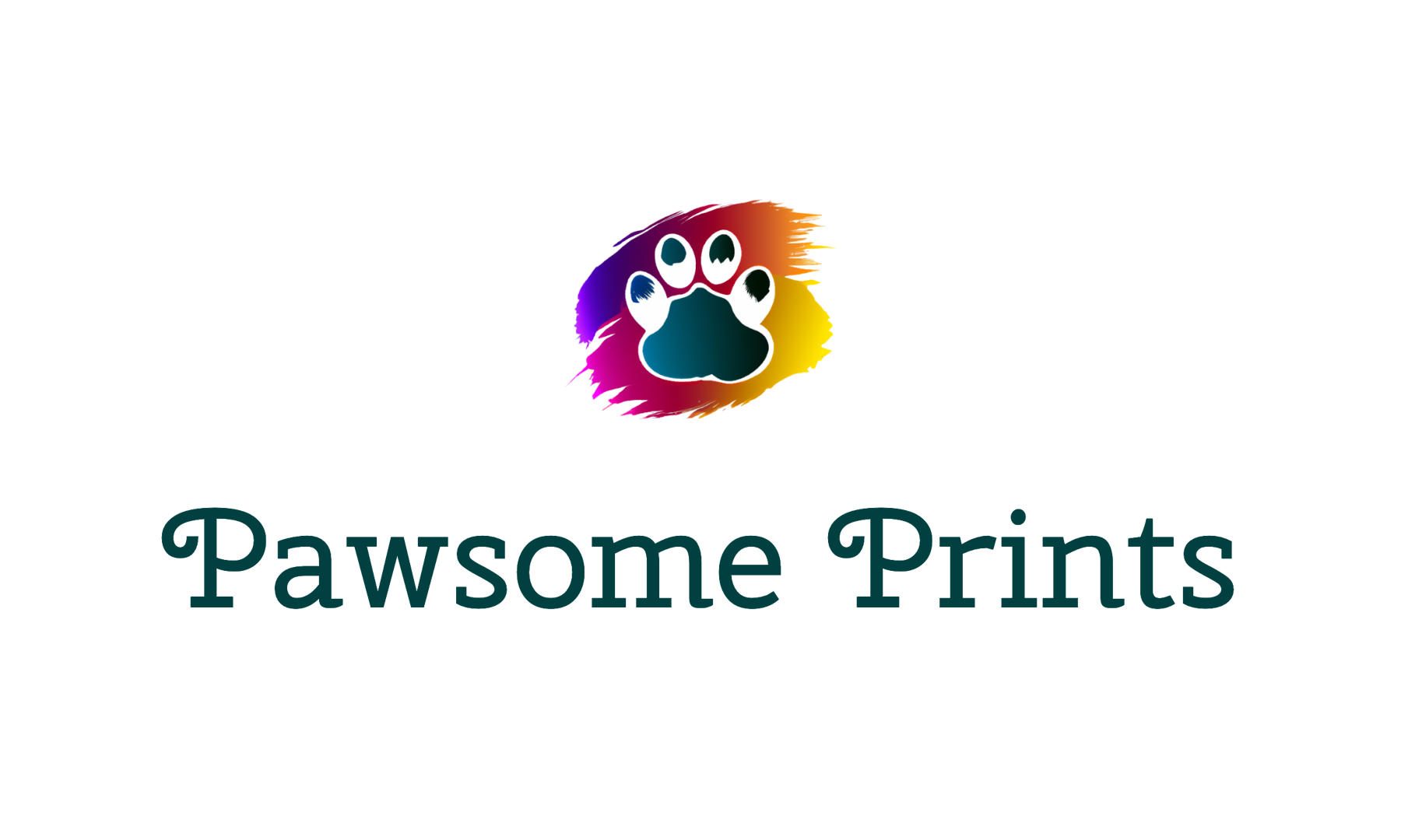 Cute Logo Maker Logo for Pawsome Prints 1
