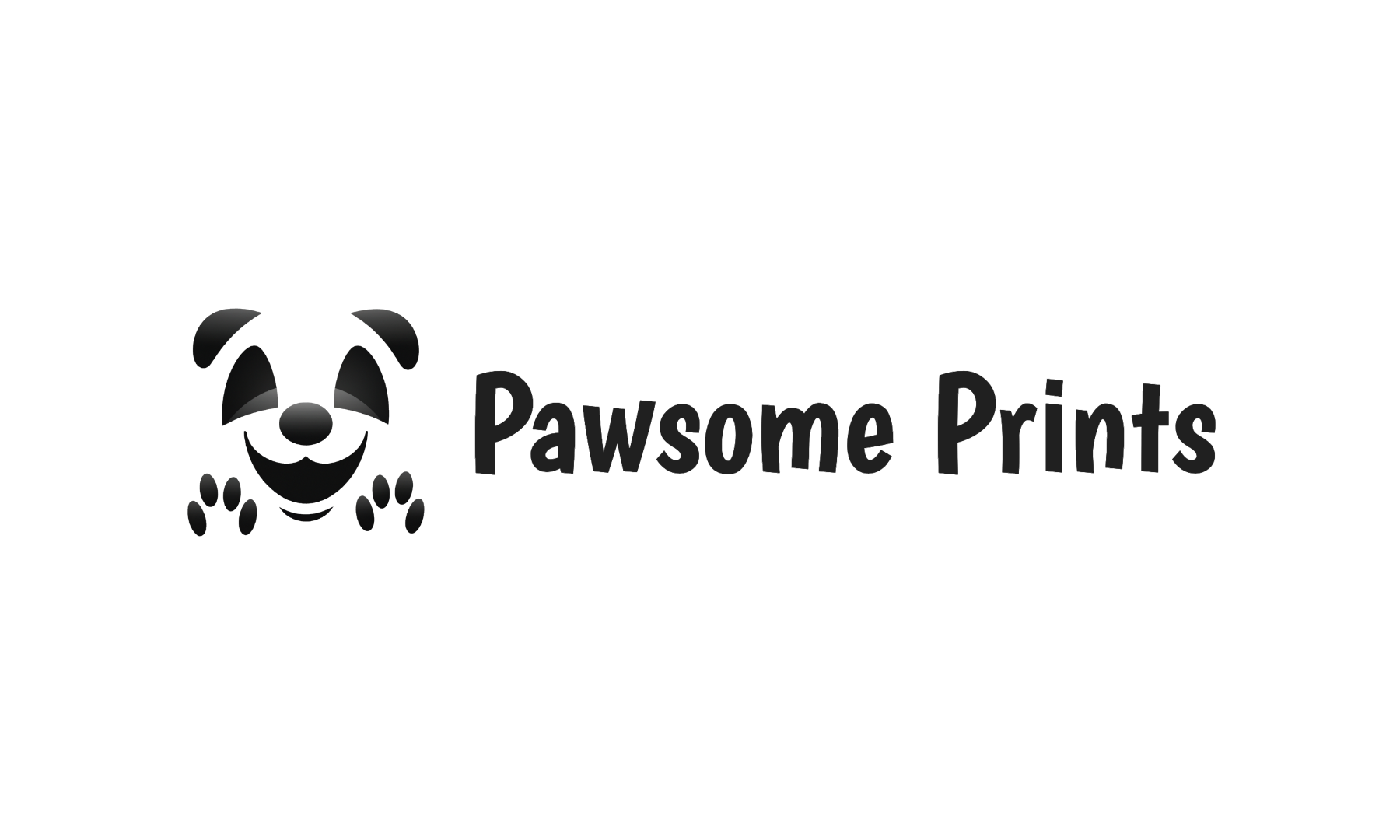 Cute Logo Maker Logo for Pawsome Prints 2