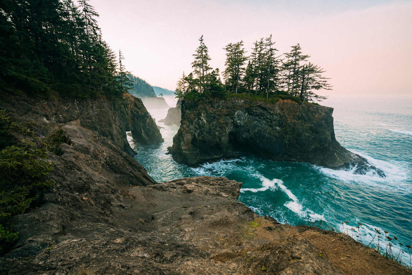 Serene coastal landscape