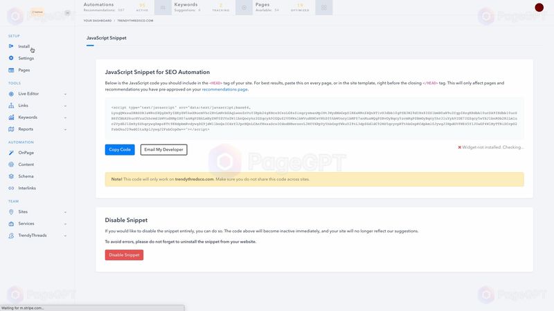Alli AI screenshot Install