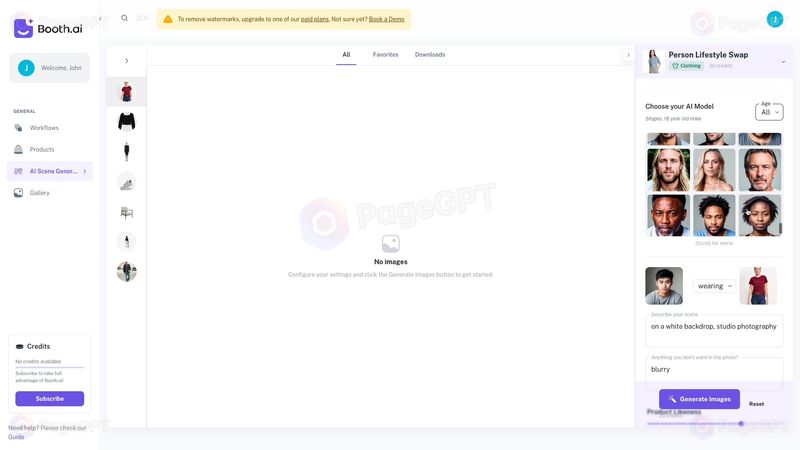 Booth.ai screenshot Models