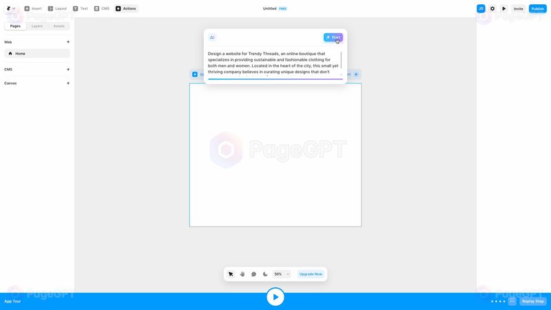 Framer screenshot Generaet 2