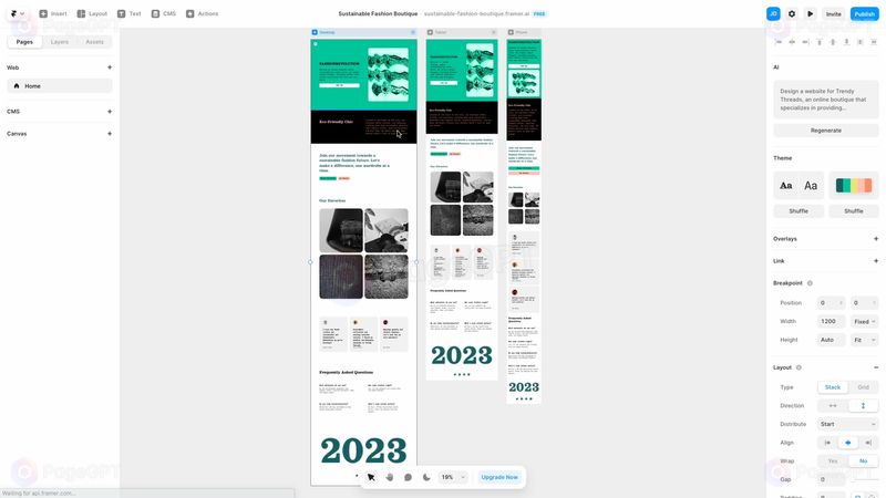 Framer screenshot Result 1