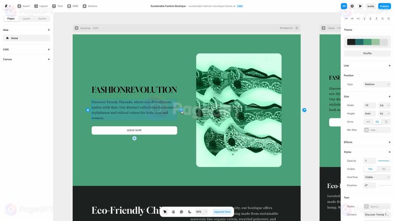 Framer screenshot Text 2