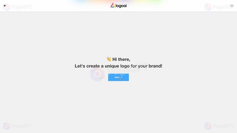 Logoai screenshot Start