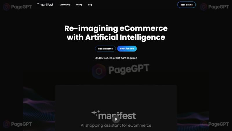Manifest screenshot Homepage