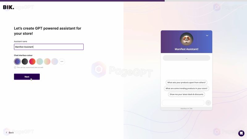 Manifest screenshot Start 2