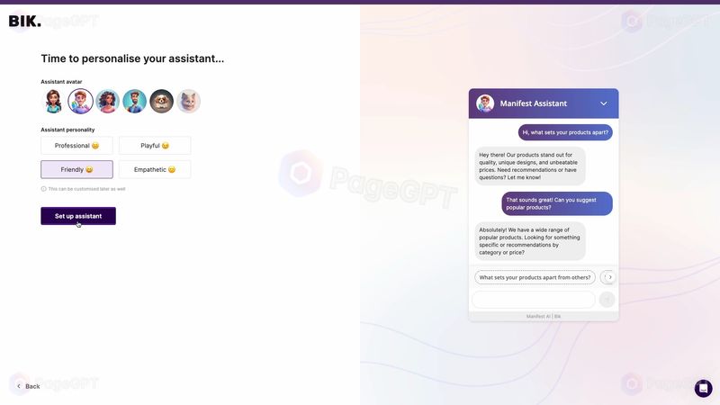 Manifest screenshot Start 3