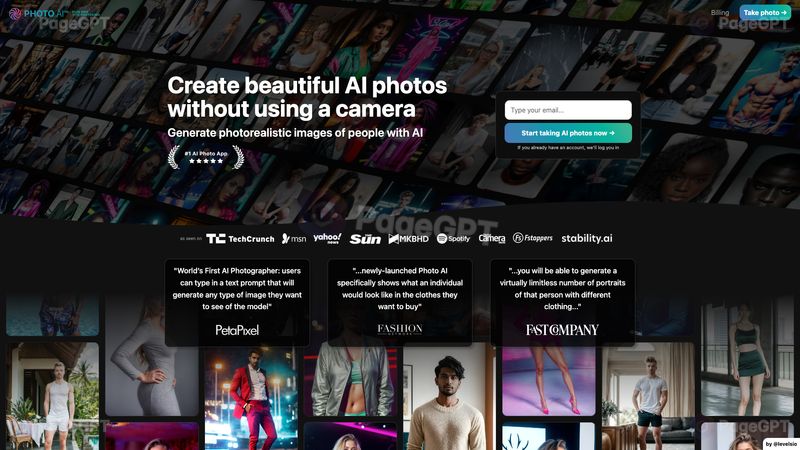 Photo.ai screenshot Homepage
