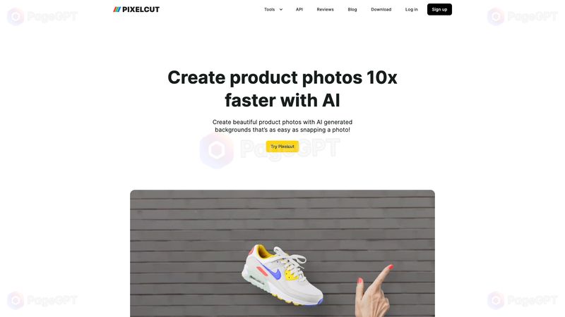 Pixelcut screenshot Homepage