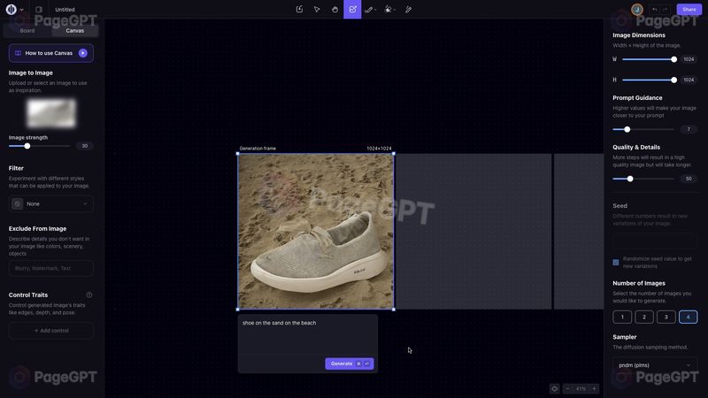 Playground AI screenshot Background Added