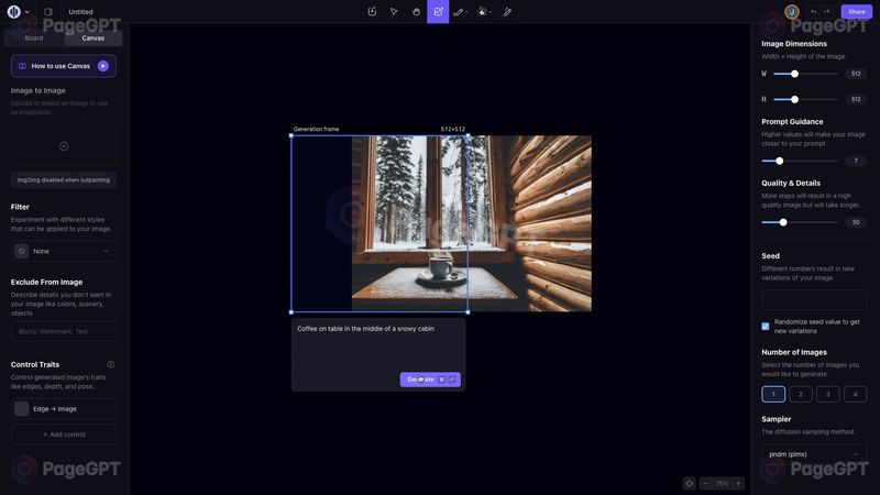 Playground AI screenshot Outpaint 2