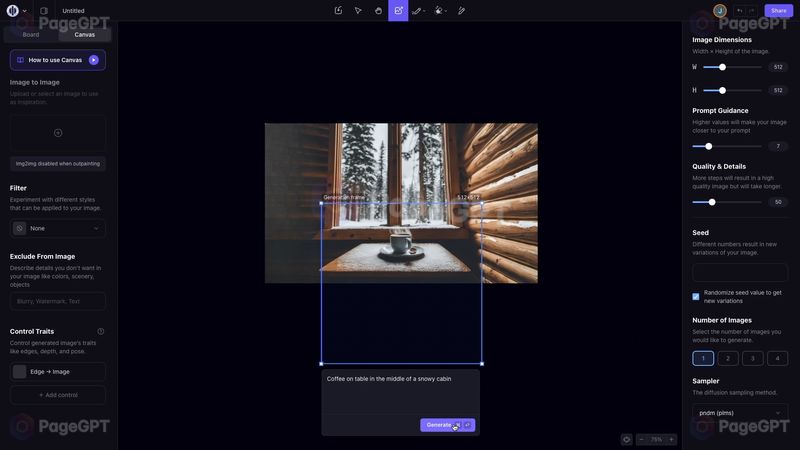 Playground AI screenshot Outpaint 3