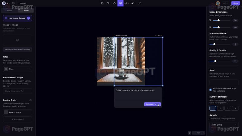 Playground AI screenshot Outpaint