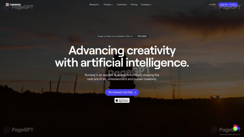 Runway screenshot Homepage