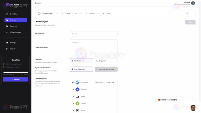 SEOmatic screenshot Create