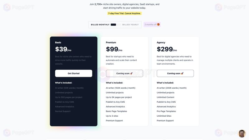 SEOmatic screenshot Pricing