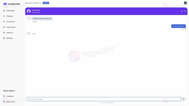 Wonderchat screenshot Chat